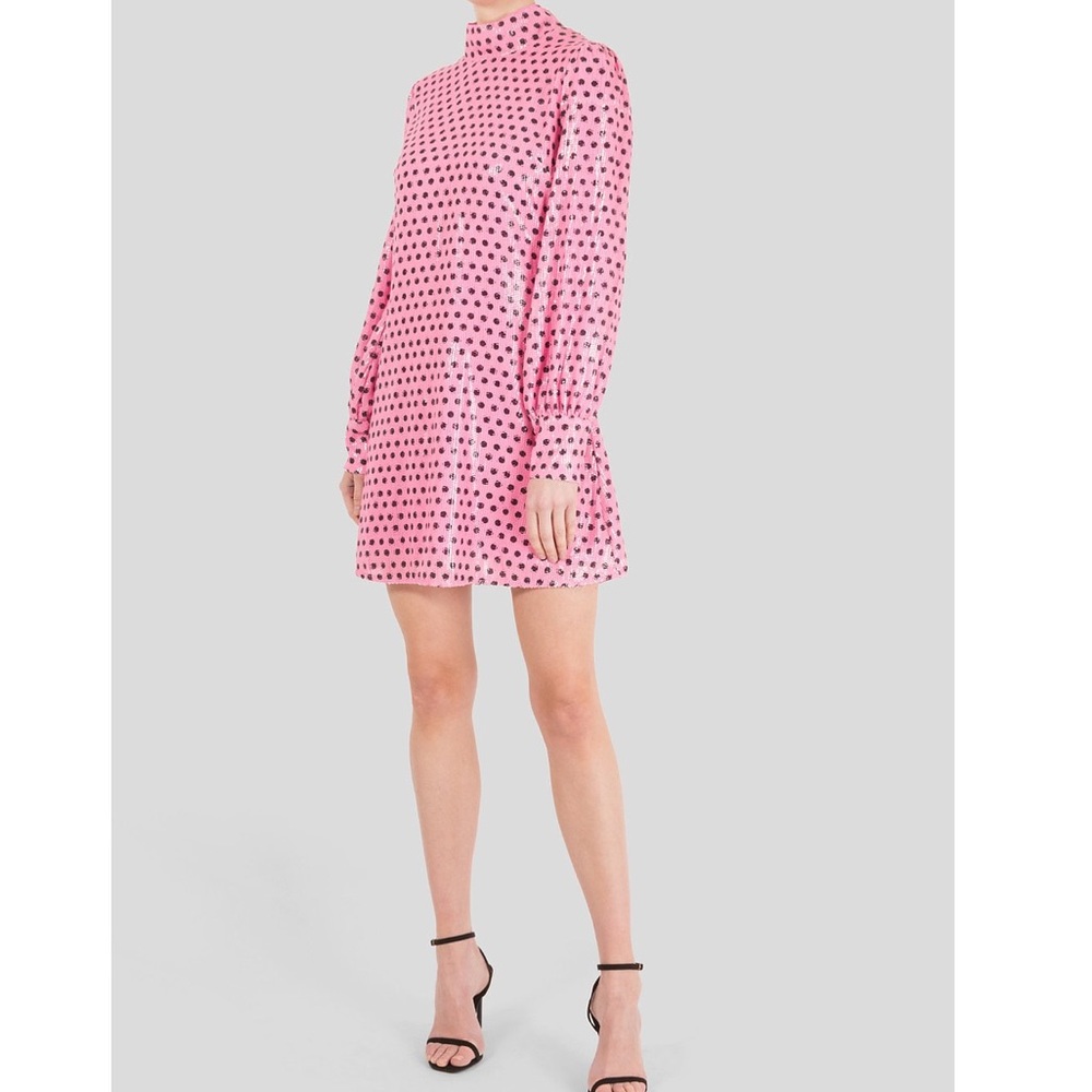 Olivia Rubin Women's Pink Melissa Polka-dot Sequin Mini Dress